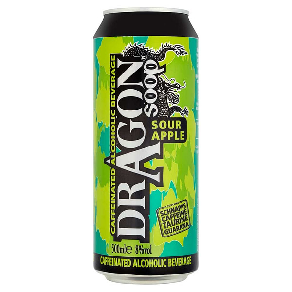 Dragon Soop Sour Apple Caffeinated Alcoholic Beverage 500ml Can AFT