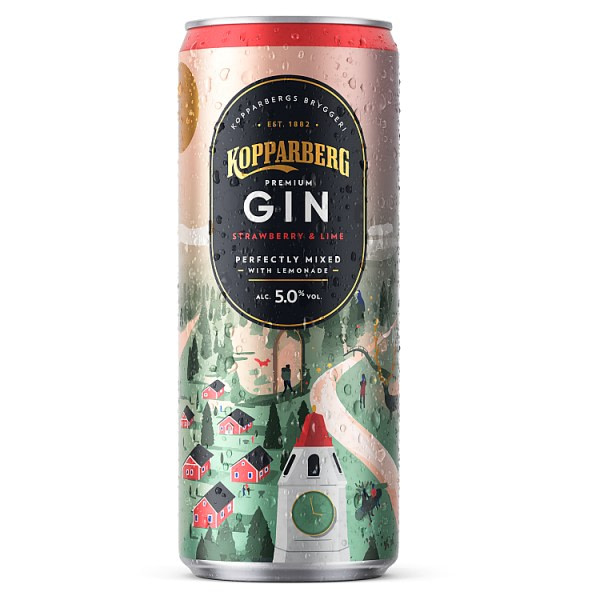 Kopparberg Gin Strawberry & Lime Mixed 250ml Can AFT DrinksCash & Carry