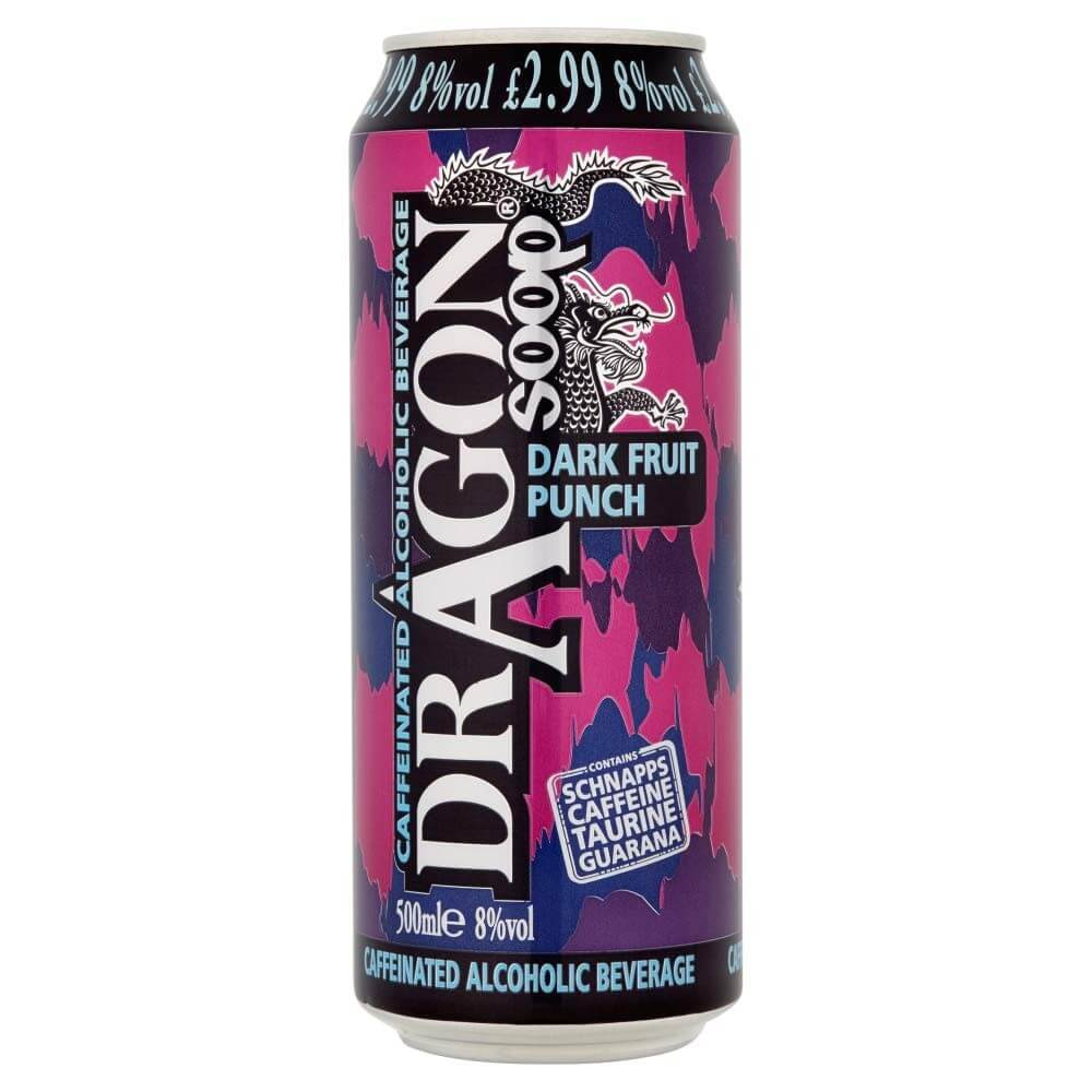 Dragon Soop Dark Fruit Punch Caffeinated Alcoholic Beverage 500ml Can