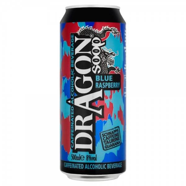 Dragon Soop Blue Raspberry Caffeinated Alcoholic Beverage 500ml Can